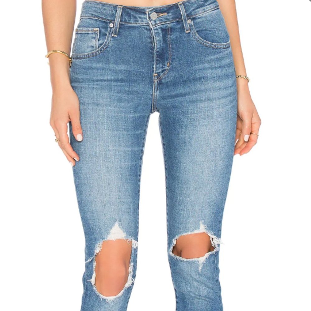 Levis 721 High Rise Skinny color  Rugged Indigo sz